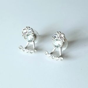 Swarovski crystal front&back earrings